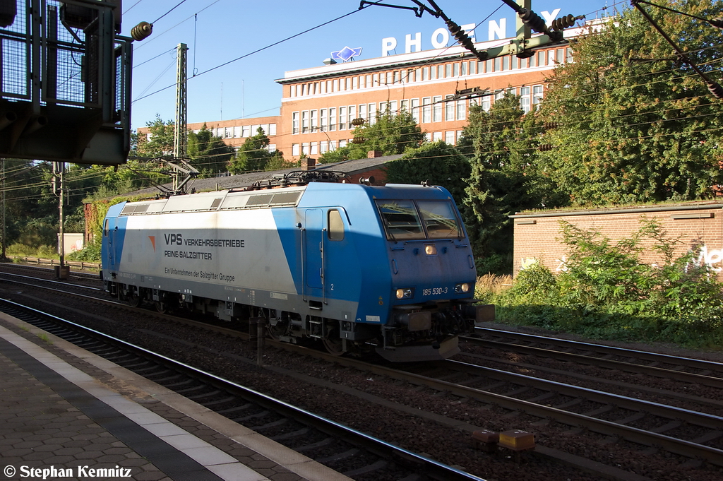 185 530-3 Alpha Trains fr VPS - Verkehrsbetriebe Peine-Salzgitter GmbH kam als Lz durch Hamburg-Harburg gefahren und war auf dem Weg einen Containerzug zu holen. 13.09.2012