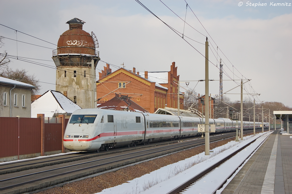 401 503-8  Neu Isenburg  als ICE 693 von Berlin Ostbahnhof nach Mnchen Hbf in Rathenow. 22.03.2013