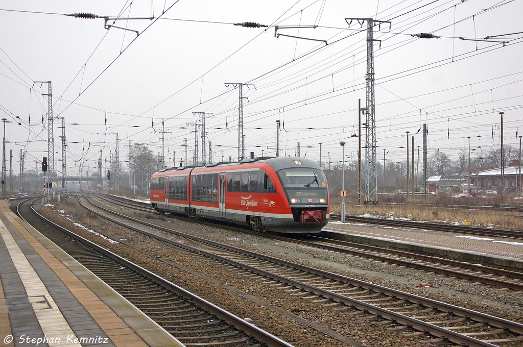 642 193-6 als RB26 (RB 27824) von Tangermnde nach Stendal, bei der Einfahrt in Stendal. 16.02.2013