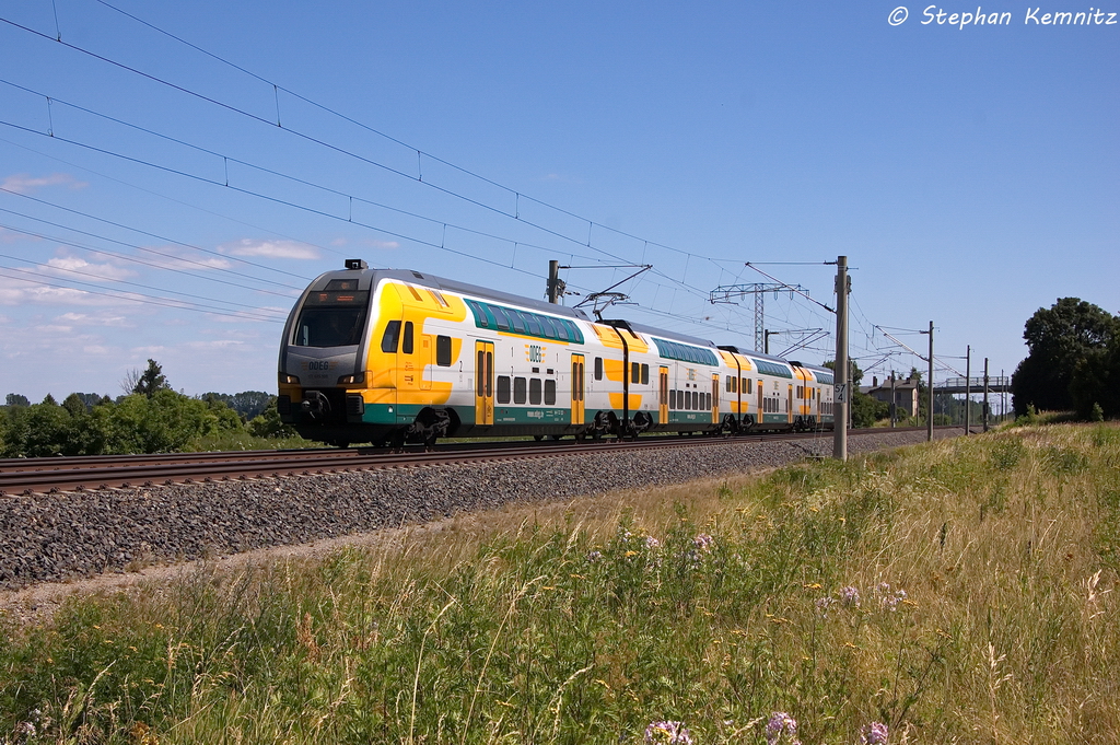 ET 445.103 (445 103-5) ODEG - Ostdeutsche Eisenbahn GmbH als RE2 (RE 37367) von Cottbus nach Wismar in Vietznitz. Netten Gru an den Tf! 20.07.2013