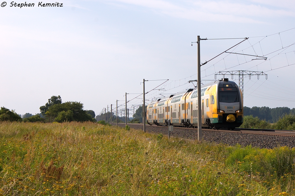 ET 445.105 (445 105-0) ODEG - Ostdeutsche Eisenbahn GmbH als RE2 (RE 37378) von Wismar nach Paulinenaue in Vietznitz. Netten Gru an den Tf! 06.08.2013
