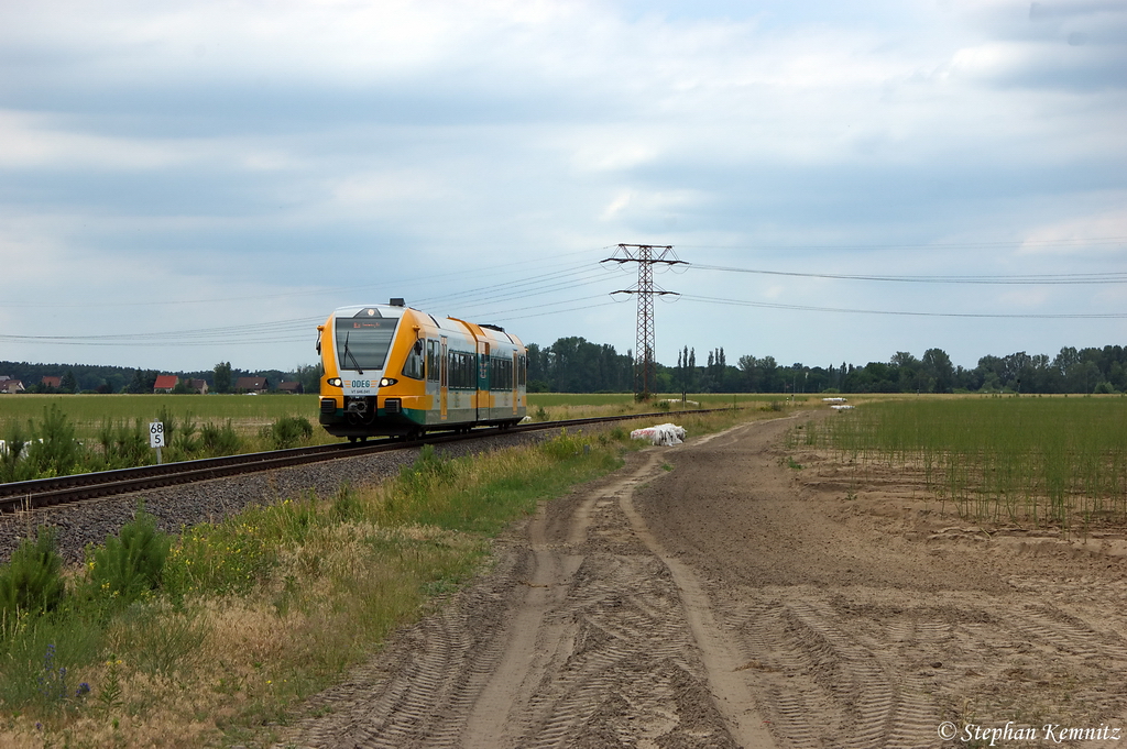 VT 646.041 (646 041-3) ODEG - Ostdeutsche Eisenbahn GmbH als OE51 (OE 68977) von Rathenow nach Brandenburg Altstadt bei Fohrde. 19.06.2012