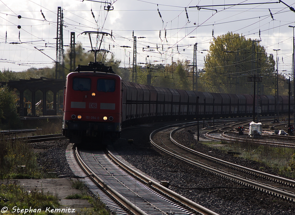 151 094-0 & 151 104-7 DB Schenker Rail Deutschland AG mit dem GM 60204 von Beddingen nach Hanseport in Uelzen. 18.10.2013