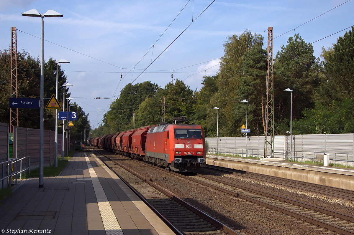 152 162-4 DB Schenker Rail Deutschland AG mit dem GC 61125 von Hamburg Hohe Schaar nach Zielitz in Bienenbüttel. 29.09.2014