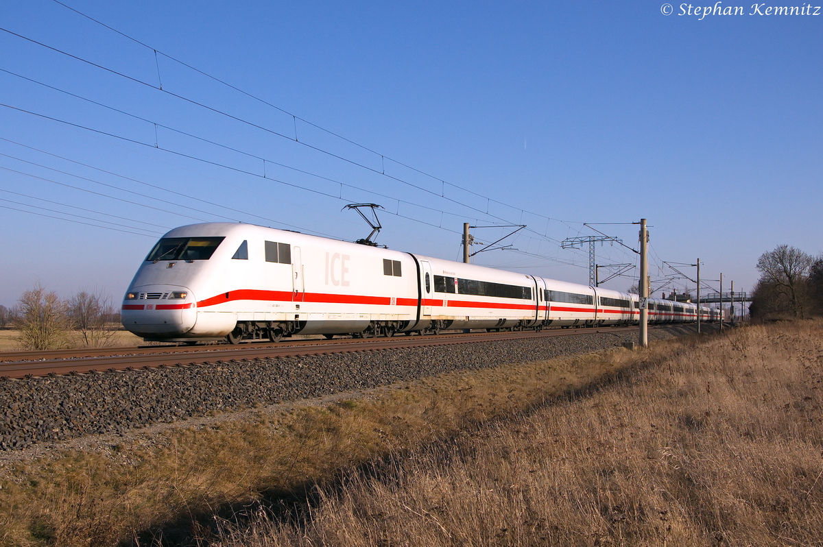 401 060-9  Mühlheim an der Ruhr  als ICE 890 von Leipzig Hbf nach Hamburg-Altona in Vietznitz. 24.02.2014