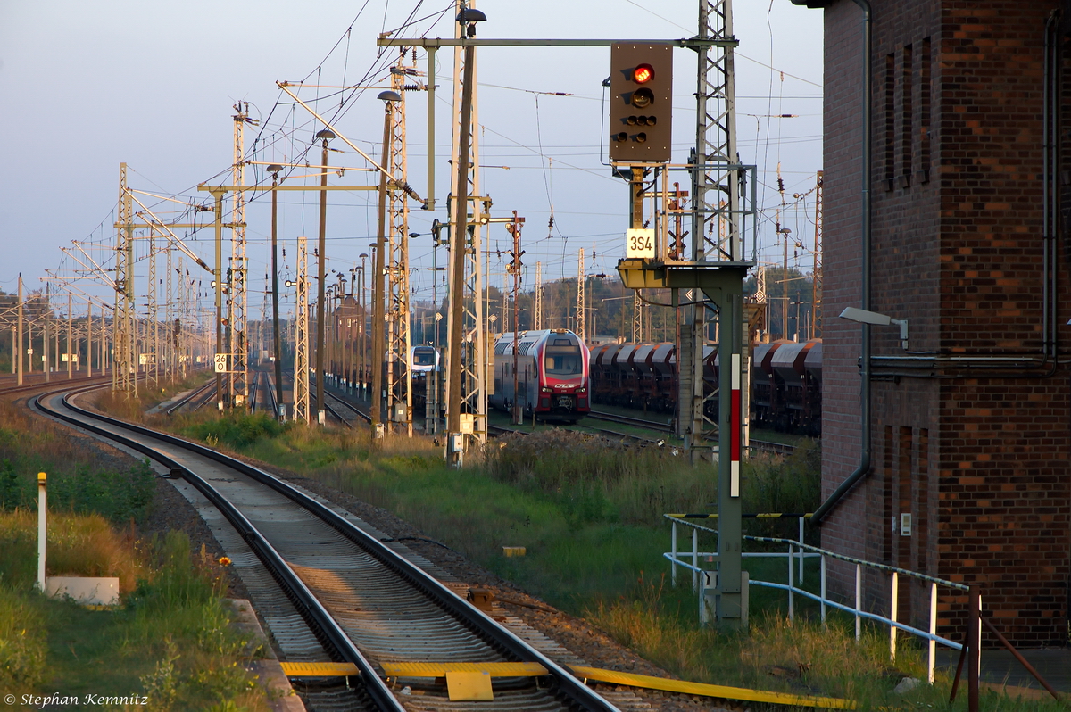 Doppelstocktriebzug CFL 2305 der Société Nationale des Chemins de Fer Luxembourgeois stand im Wustermarker Rangierbahnhof abgestellt. 04.10.2014