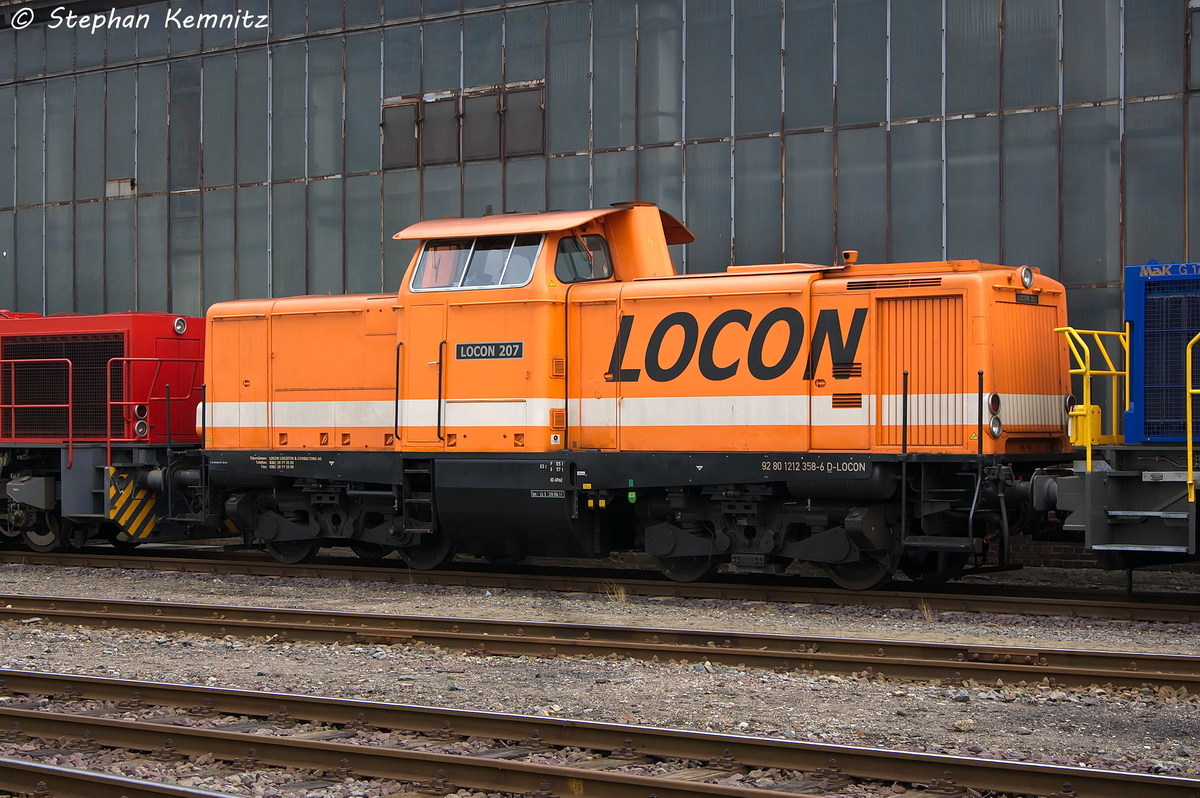LOCON 207 (212 358-6) LOCON LOGISTIK & CONSULTING AG war zu sehen beim Tag der offenen Tr 2013 bei Alstom in Stendal. 21.09.2013