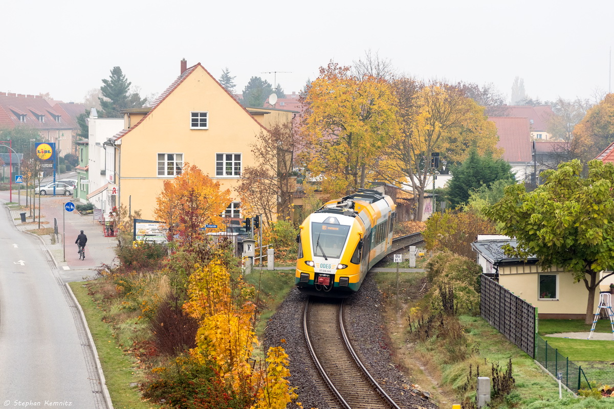 VT 646.044 (646 044-7) ODEG - Ostdeutsche Eisenbahn GmbH als RB51 (RB 68855) von Rathenow nach Brandenburg Hbf in Premnitz. 29.10.2015