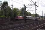 185 337-0 DB Schenker Rail Scandinavia A/S mit einem gemischtem Güterzug, bei der Durchfahrt in Hamburg-Harburg. 12.07.2014