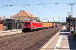 185 333-9 DB Schenker Rail Scandinavia A/S mit einem Containerzug in Bienenbüttel und fuhr weiter in Richtung Lüneburg. 05.06.2015