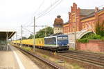 155 045-9 PRESS (155 238-9) mit dem leeren Holzzug (DGS 41487) von Borstel nach Frankfurt Oderbrücke in Rathenow. 16.07.2017