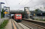 185 294-6 DB Schenker Rail Deutschland AG mit einem Tads Ganzzug, bei der Durchfahrt in Berlin-Hohenschönhausen und fuhr in Richtung Biesdorfer Kreuz weiter. 24.06.2014