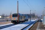 246 010-3 hvle - Havellndische Eisenbahn AG ex metronom Eisenbahngesellschaft mbH mit dem 53099 von Premnitz nach Wustermark Rbf in Rathenow. 06.02.2012
