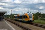 rathenow/201497/vt-646042-646-042-1-odeg-- VT 646.042 (646 042-1) ODEG - Ostdeutsche Eisenbahn GmbH als Lz in Rathenow und wurde in Rathenow ab gestellt. 08.06.2012