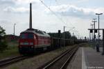 232 413-5 DB Schenker Rail Deutschland AG mit einem Eanos-X Ganzzug aus Brandenburg Altstadt in Rathenow und fuhr in Richtung Wustermark weiter. 13.06.2012