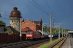152 039-4 DB Schenker Rail Deutschland AG mit einem gemischtem Gterzug in Rathenow und fuhr in Richtung Stendal weiter. 18.06.2012