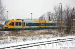 rathenow/250679/vt-646043-646-043-9-odeg-- VT 646.043 (646 043-9) ODEG - Ostdeutsche Eisenbahn GmbH als RB51 (RB 68861) von Rathenow nach Brandenburg Hbf in Rathenow. 24.02.2013