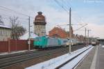 rathenow/254643/185-611-1-itl-eisenbahn-gmbh-mit 185 611-1 ITL Eisenbahn GmbH mit einem Containerzug in Rathenow und fuhr in Richtung Stendal weiter. 22.03.2013