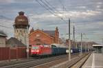 185 159-1 DB Schenker Rail Deutschland AG mit einem PKP Cargo Eaos Ganzzug in Rathenow und fuhr in Richtung Stendal weiter. 15.04.2013