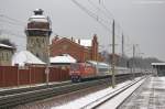 101 001-6  rotary.de  mit dem IC 144 von Berlin Ostbahnhof nach Amsterdam Centraal in Rathenow. 24.01.2014