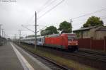 101 101-4 mit dem EC 249  Wawel  von Hamburg Hbf nach Wroclaw Glowny, bei der Durchfahrt in Rathenow. 15.05.2014