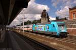 101 102-2  Hier ist der Spass am Zug - 110 Jahre Vedes  mit dem IC 2243 von Bad Bentheim nach Berlin Ostbahnhof in Rathenow.