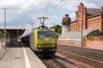 145-CL 031 (145 103-8) Alpha Trains für Crossrail AG mit einem Autotransportzug in Rathenow und fuhr weiter in Richtung Wustermark. 30.05.2015