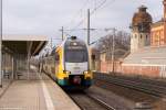 ET 445.103 (445 103-5) ODEG - Ostdeutsche Eisenbahn GmbH als RE4 (RE 79515) von Rathenow nach Ludwigsfelde in Rathenow. Netten Gruß an den Tf! 06.12.2015