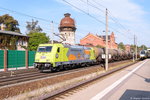 119 010-6 MKB - Mindener Kreisbahnen GmbH mit dem Kesselzug DGS 61431 in Rathenow weiter Richtung Stendal. 25.09.2016
