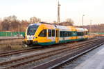 VT 646.042 (646 042-1) ODEG - Ostdeutsche Eisenbahn GmbH, wartete in Rathenow auf neue Einsätze.