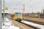 VT 650.739  Bad Saarow  (650 739-5) ODEG - Ostdeutsche Eisenbahn GmbH als RB34 (RB 63911) von Rathenow nach Stendal, bei der Ausfahrt aus Rathenow. 20.03.2018