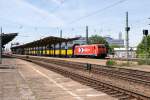 185 632-7 Alpha Trains für RheinCargo GmbH & Co. KG mit einem ARS-Altmann Autotransportzug in Magdeburg-Neustadt und fuhr weiter in Richtung Biederitz. 17.06.2015