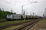37031 ECR - Euro Cargo Rail SAS mit einem Getreidezug in Stendal und fuhr in Richtung Magdeburg weiter. 05.05.2012