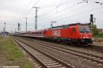WLE 81 (189 801-4) WLE - Westflische Landes-Eisenbahn GmbH mit einem Sonderzug in Stendal und fuhr nach dem Umsetzen weiter nach Bemerode und Wismar. 12.10.2012
