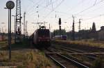 152 098-0 DB Schenker Rail Deutschland AG mit einem Kalizug in Stendal und fuhr in Richtung Magdeburg weiter. 31.07.2014