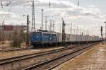 140 857-4 EGP - Eisenbahngesellschaft Potsdam mbH mit einem Containerzug in Stendal und fuhr weiter in Richtung Magdeburg. 06.04.2015