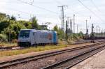 185 691-3  Alina  Railpool GmbH für VTG Rail Logistics Deutschland GmbH kam mit einem leeren Flachwagenzug nach Stendal. Nach dem Kopfmachen fuhr sie in Richtung Oebisfelde weiter. 07.06.2015