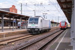 185 681-4 Railpool GmbH für SETG - Salzburger Eisenbahn TransportLogistik GmbH als Tfz 94610 in Stendal Richtung Wittenberge. 22.09.2016