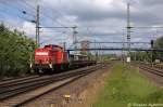 298 312-0 DB Schenker Rail Deutschland AG mit einem kurzem Res Ganzzug in Brandenburg und fuhr in Richtung Magdeburg weiter. 04.06.2013