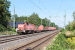 br-3298-v100-ost/672937/298-317-9-db-cargo-mit-einem 298 317-9 DB Cargo mit einem kurzem Güterzug in Friesack und fuhr weiter in Richtung Nauen. 23.08.2019