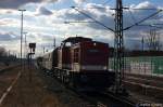 br-1201-1204-v100-ost/186096/112-565-7-press-202-565-8-mit 112 565-7 PRESS (202 565-8) mit einem kurzem Zug in Rathenow in Richtung Wustermark unterwegs. 19.03.2012