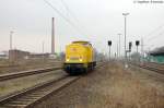 203 310-8 DB Netz AG, kam solo durch Rathenow gefahren und fuhr in Richtung Wustermark weiter. 27.02.2014
