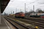 br-1201-1204-v100-ost/412645/in-stendal-trafen-sich-die-my In Stendal trafen sich die My 1155 (227 010-6) Altmark-Rail, 203 166-4 STRABAG Rail GmbH und 140 023-6 PRESS (145 083-2). 13.03.2015