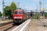MEG 314 (232 239-4) Mitteldeutsche Eisenbahn GmbH untervermietung an DB Schenker Rail Deutschland AG kam solo durch den Brandenburger Hbf und war auf dem Weg nach Brandenburg Altstadt gewesen. 30.06.2015