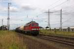 232 534-8 DB Schenker Rail Deutschland AG mit einem gemischtem Gterzug in Satzkorn und fuhr in Richtung Golm weiter. 09.08.2013
