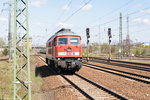 232 567-8 DB Cargo kam solo durch Berlin-Schönefeld Flughafen und fuhr weiter in Richtung Glasower Damm.