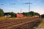 233 285-6 DB Schenker Rail Deutschland AG mit einem gemischtem Güterzug in Satzkorn und fuhr später in Richtung Priort weiter.