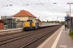 277 004-8 SETG - Salzburger Eisenbahn TransportLogistik GmbH mit einem leeren Holzzug in Bienenbüttel und fuhr weiter in Richtung Lümeburg. 02.06.2015