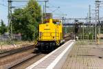 293 009-7 DB Bahnbau Gruppe kam solo durch den Brandenburger Hbf und fuhr weiter in Richtung Magdeburg. 30.06.2015 