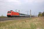 101 055-2 mit dem EC 174  Jan Jesenius  von Budapest-Keleti nach Hamburg-Altona in Vietznitz. 26.04.2013